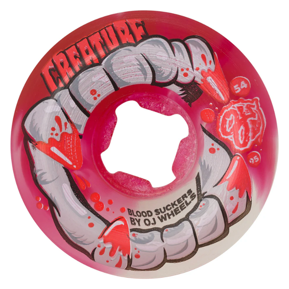 Creature Curbsuckers 95a red swirl Wheel