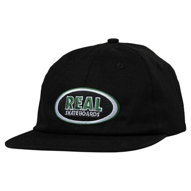 Real Oval Emb black Hat